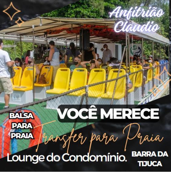 Barra Da Tijuca - 9 - Flat Premium Com Cozinha, Fogao Cooktop, Geladeira Grande, Smart Tv Grande, Lindo E Muitissimo Confortavel, Balsa Para A Praia Gratis E Estacionamento Gratuito Río de Janeiro Exterior foto